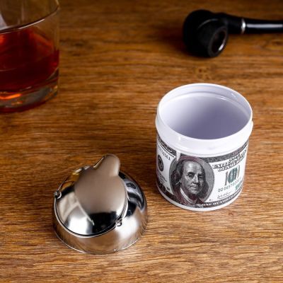 Пепельница бездымная "Доллар", 12×9 см, микс