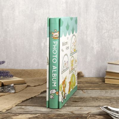 Фотоальбом на 490 фото: 10ф-15х20,480ф-10х15 см "Мишка на велике" в коробке МИКС 33х34х6см