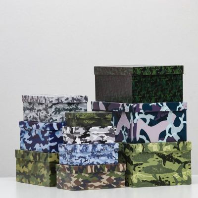 Набор коробок 10 в 1 "Милитари 2", 30,5 х 20 х 13 - 12 х 6,5 х 4 см