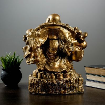 Копилка "Хотей большой" бронза 30х20х37см