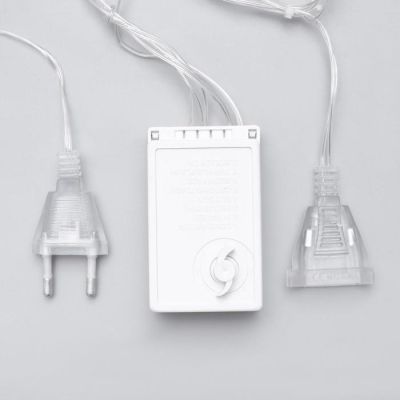 Гирлянда «Бахрома-арка» 2.5 × 1.2 м с насадками «Звёзды», IP20, прозрачная нить, 136 LED, свечение мульти, 8 режимов, 220 В