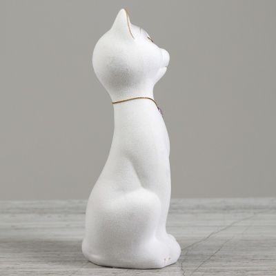 Копилка "Кот Матвей", белый цвет, 24 см