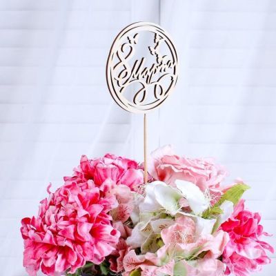 Топпер "С 8 Марта", с бабочками, без покраски, 10×10 см Дарим Красиво