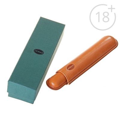 Портсигар светло-коричневого цвета для 1 сигары диаметром 2,1 см