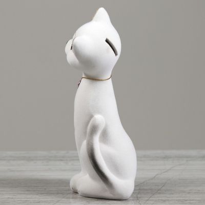 Копилка "Кот Матвей", белый цвет, 24 см