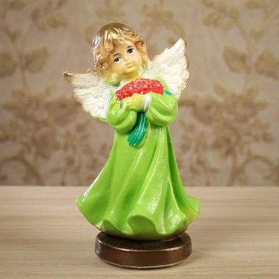 Статуэтка "Ангел с букетом", 25 см, микс