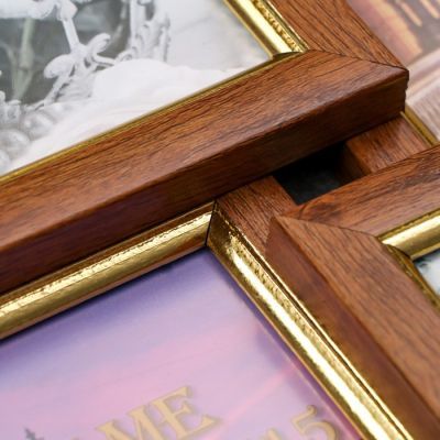 Фоторамка 47х47 см на 9 фото 10х15 см "Темный орех"