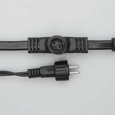 Гирлянда «Занавес» 2 × 9 м, IP65, УМС, тёмная нить, 1800 LED, свечение белое, мерцание белым, 220 В