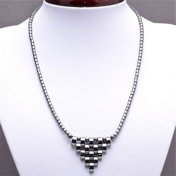 Колье Гематит "Клепа" арт.П2360