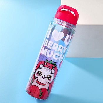 Бутылка для воды "I love you", 550 мл