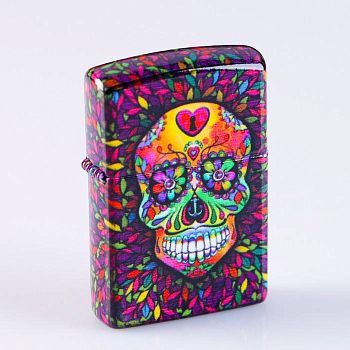Зажигалка электронная "Muerte", в подарочной коробке, USB, дуговая, 3.7х5.8 см