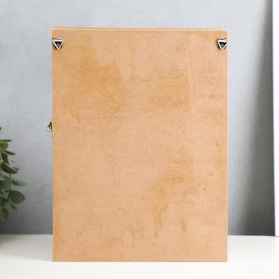 Ключница дерево "Цветы в горшке - Love" голубая 26х19,5х5,5 см