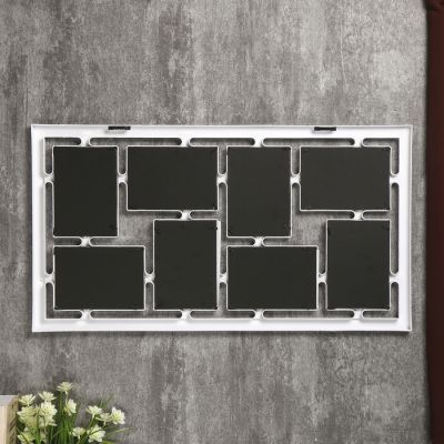 Фоторамка пластик на 8 фото 10х15 см "Связи" белая 39х71х2 см