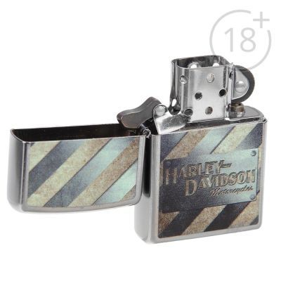 Зажигалка ZIPPO 207HD METALL STRIPED с покрытием Satin Chrome