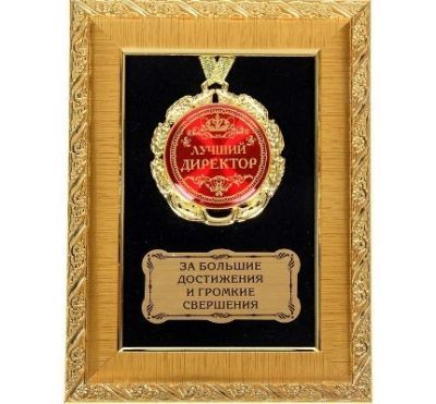 Медаль в рамке "Лучший директор" (14 х 19 см)