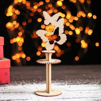 Салфетница «Бабочки», 24,5×9×8 см, на пьедестале