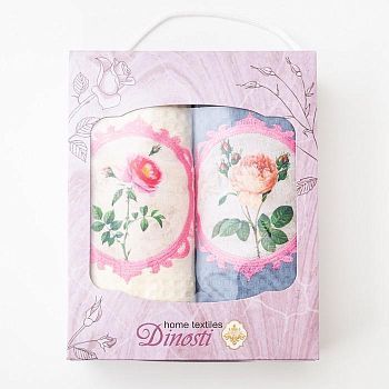 Набор вафельных полотенец Роза декупаж 33х60 см, 100% хл, 2 шт