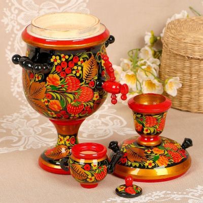 Сувенир «Самовар», хохлома