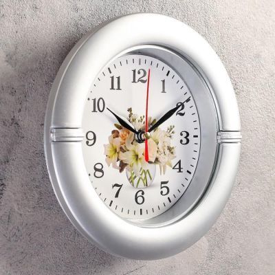 Часы настенные, серия: Классика, "Фузета", дискретный ход, d=13.5 см, 19 х 19 см