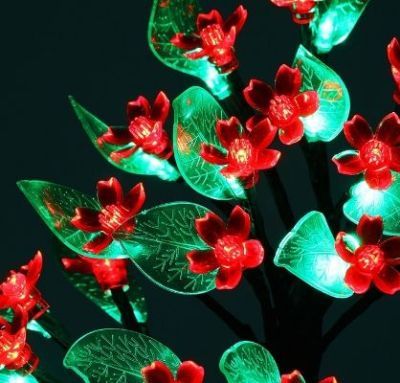 Светодиодный куст "Лютики" улич. (0,4 м., красный)