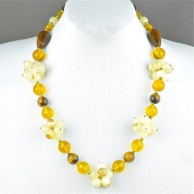 Бусы Оникс, тигровый глаз "Марьяна" арт.1010