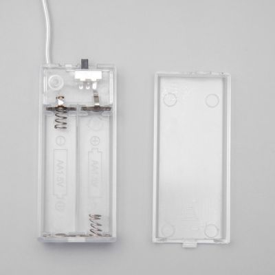 Гирлянда «Мишура» 2 м роса, IP20, синяя нить, 44 LED, 8 слоёв, d=3 см, свечение белое, ААх2