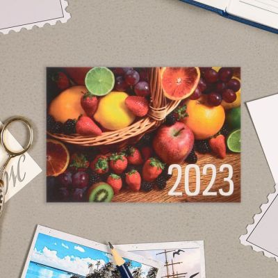 Карманный календарь "Фрукты" 2023 год, 7х10 см, МИКС