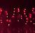 Гирлянда уличная "Бахрома" (Ш:4 м, В:0,6 м, нить темная, красный)