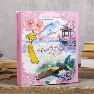 Фотоальбом на 80 фото 10х15 см "Сакура и бабочки" в коробке МИКС 23,5х19,5х5 см