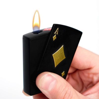 Зажигалка газовая "Карта", буби 3.5х1х5.5 см