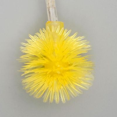 Гирлянда «Нить» 5 м с насадками «Ёжики цветные», IP20, прозрачная нить, 30 LED, свечение мульти, 8 режимов, 220 В