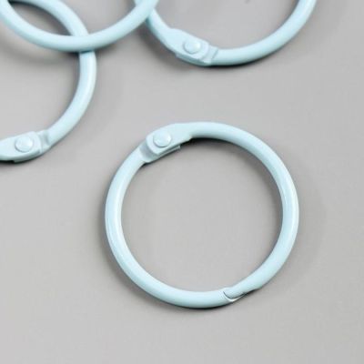 Кольца для альбома "Рукоделие" KDA-030/4, 0,3 см, 4 шт, голубой