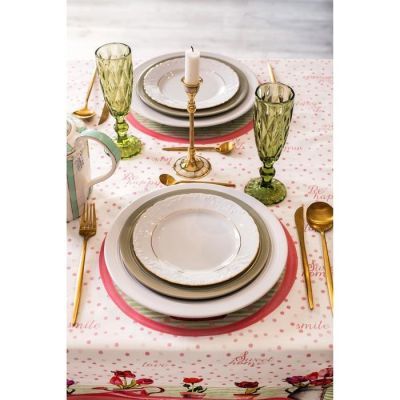 Скатерть "Этель" Тюльпаны 180х147 см, 100% хл, репс 210 гр/м2