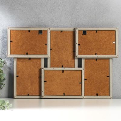 Фоторамка "Белое золото" 29х45 см на 6 фото 10х15 см