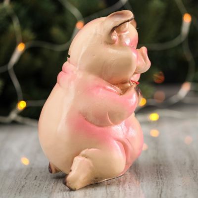 Копилка "Свинка мини", розовый цвет, 18,5 см