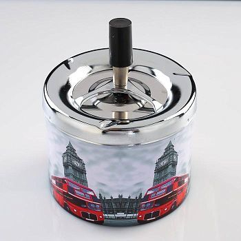 Пепельница бездымная "Мирнам", 11х12х11 см, микс