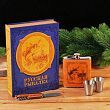 Набор в книге-шкатулке "Русская рыбалка. Рыбак и рыба", фляжка, мультитул, стопка 2 шт.