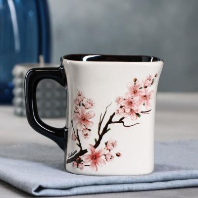 Кружка "Квадрат", деколь весна, 0.4 л, микс