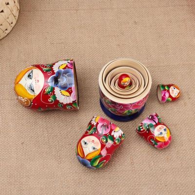 Матрёшка 5-ти кукольная "Настя" ромашки , 17-18см, ручная роспись.