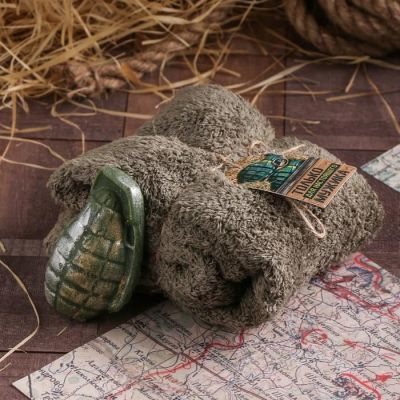 Набор "Только для настоящего мужика", фляжка 1л, мыло 40 г, полотенце