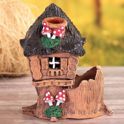 Аромалампа Домик «Баба-Яга», 18 см, ручная работа, микс