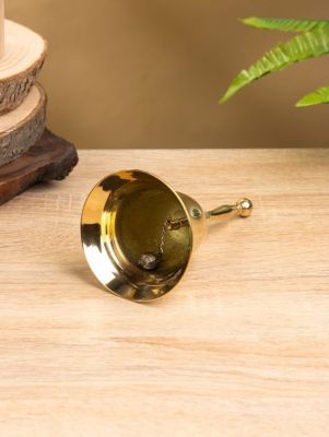 Колокольчик из латуни большой, 8 × 8 × 14 см