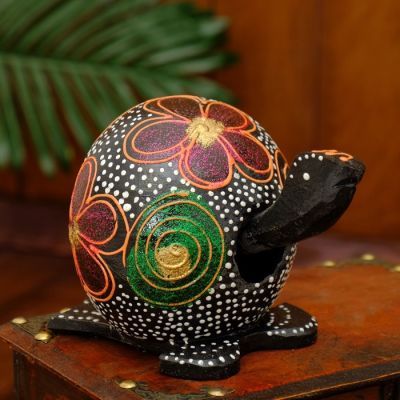 Сувенир-маятник дерево "Черепаха с качающейся головой" 17х10х10 см