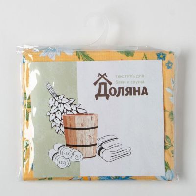 Полотенце для бани "Русское поле" жен. парео,80х150 см,хл., ваф. полотно