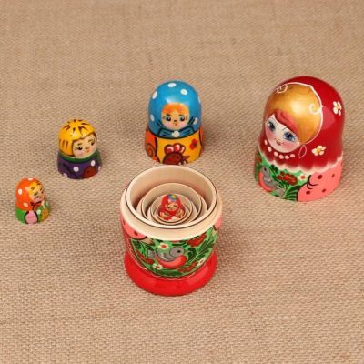 Матрёшка «Подворье», птички, 5 кукольная, 15 см, микс
