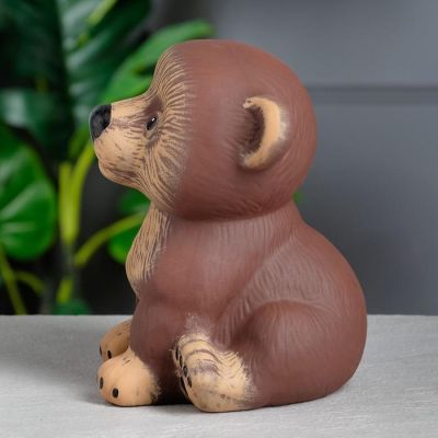 Копилка "Мишка Гришка", акрил, коричневая, 21 см