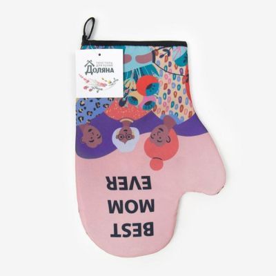 Варежка-прихватка "Доляна" Best MOM 24х32см,габардин, 35% х/л, 65% п/э, ватин 250г/м2