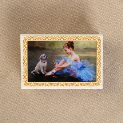 Шкатулка «Балерина», белая, 6×9 см, лаковая миниатюра