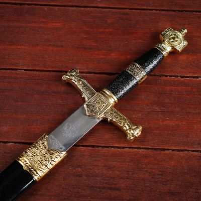 Кортик Звезда Давида", золото/синий, 10х40 см