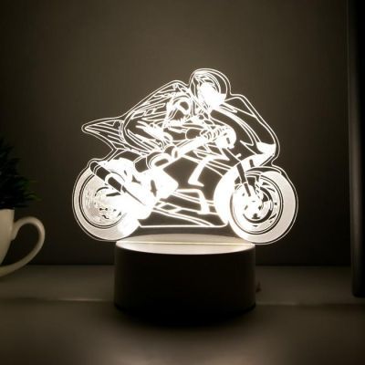 Светильник "Мотоциклист" LED RGB от сети 9,5х15,5х16,5 см